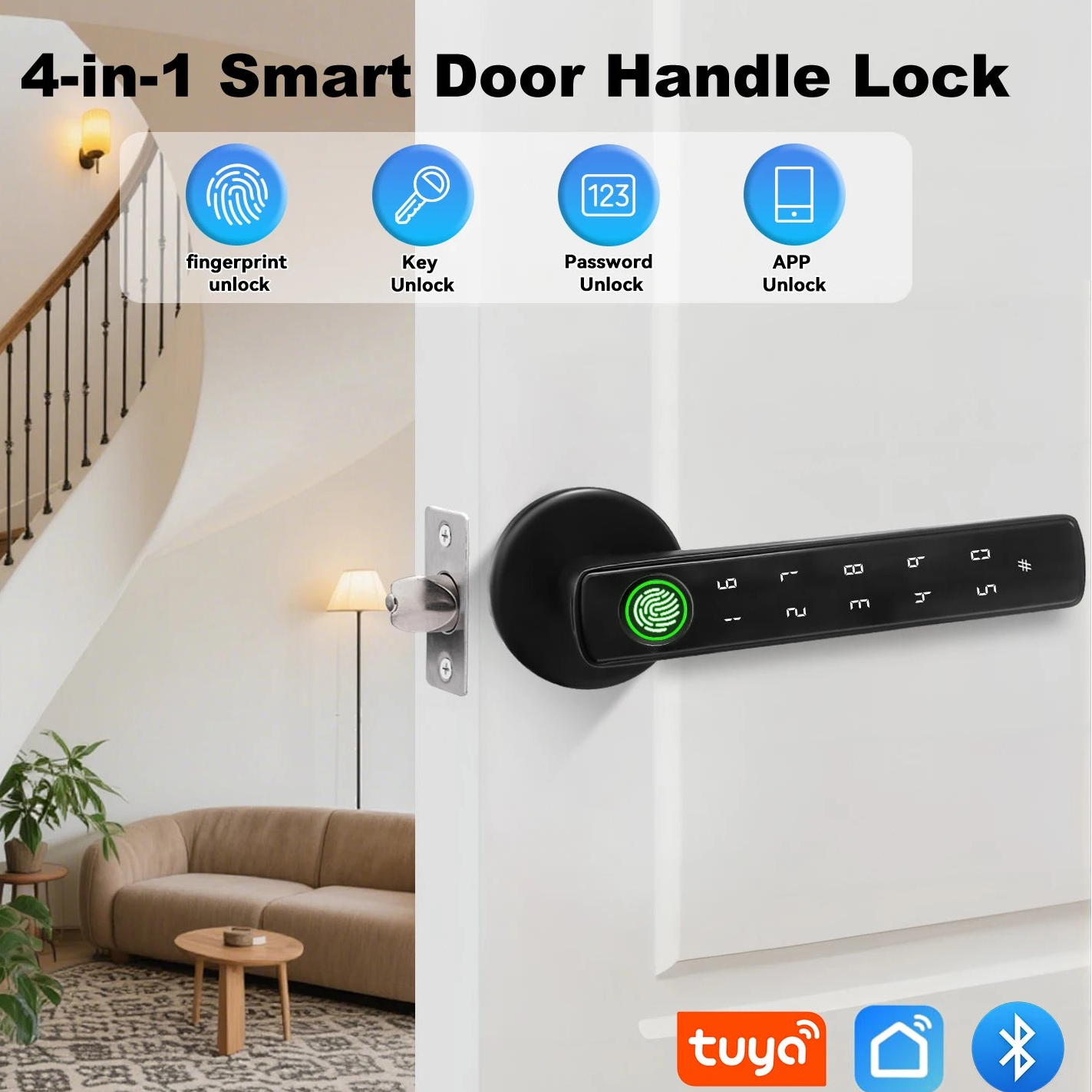 4-in-1 SMART DOOR HANDLE LOCK