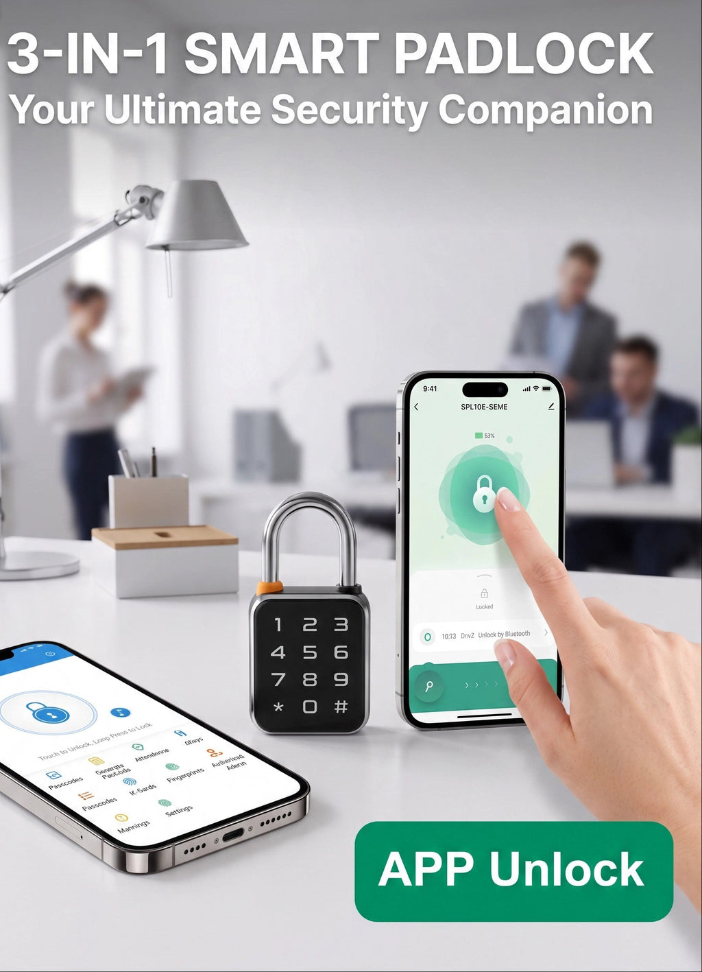 3-IN-1 SMART PADLOCK