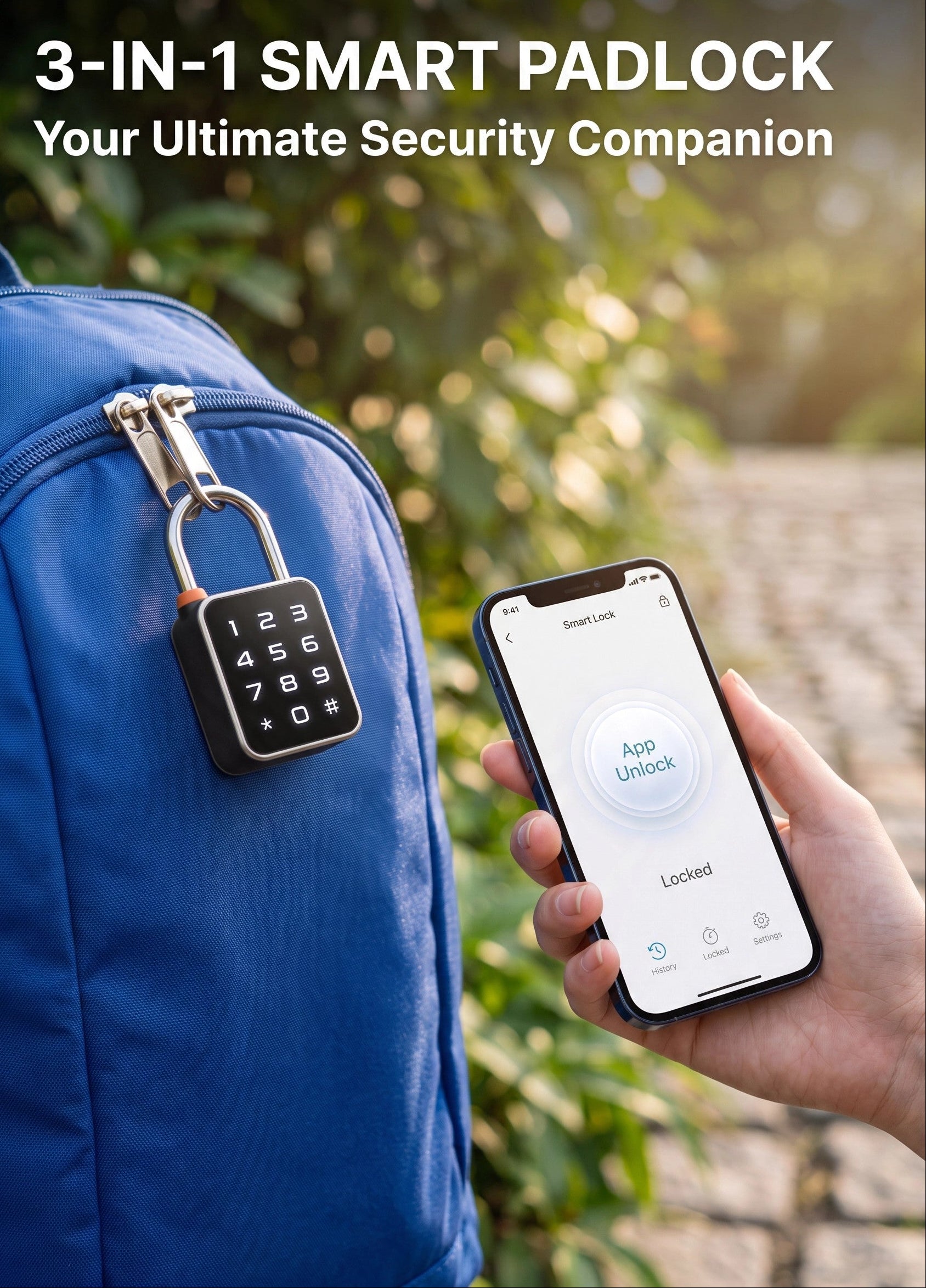 3-IN-1 SMART PADLOCK